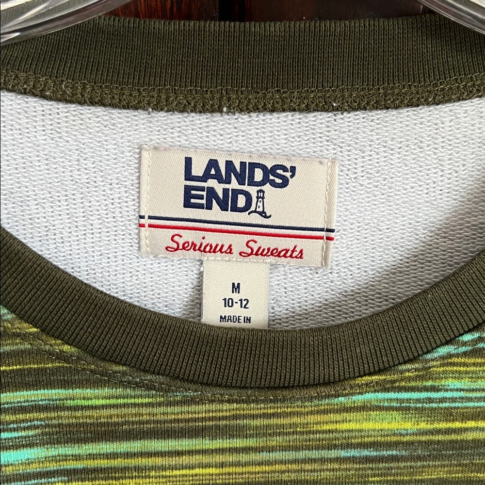 Women’s Lands’ End Serious Sweats Space Dyed Tunic Top Size Medium 10-12 - Picture 2 of 4